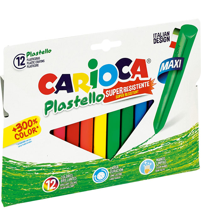 Kredki świecowe Carioca Plastello Jumbo