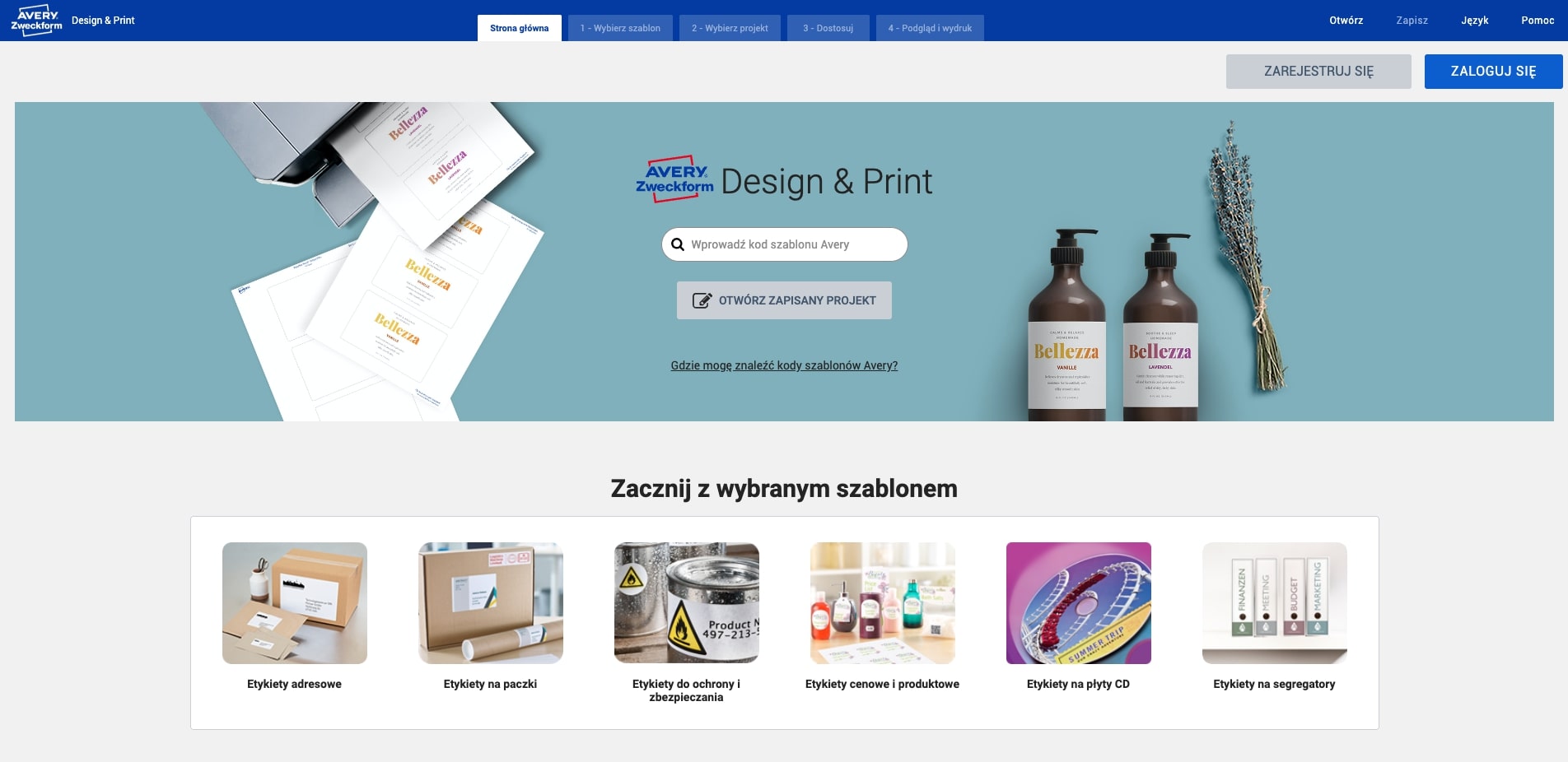 Samfix - Avery Zweckform - Projektowanie etykiet
