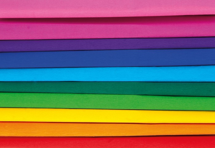 Bibuła marszczona Happy Color mix tęcza, 10 rol.